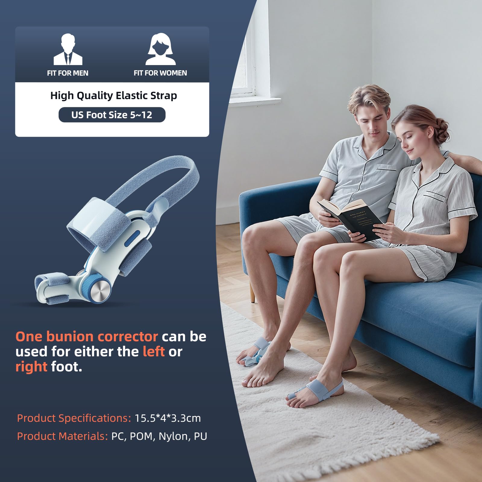 Three fixation plates with TENICORE bunion corrector