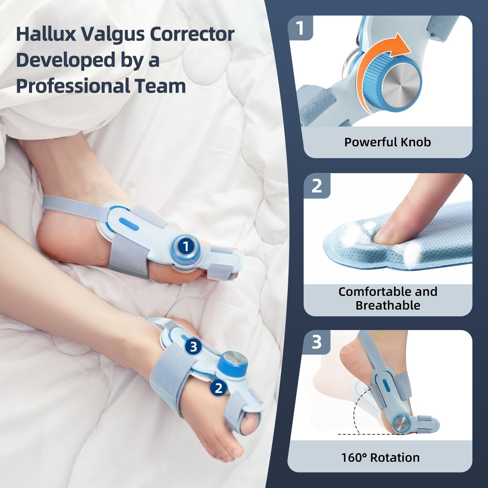 Soft silicone inner pad bunion corrector TENICORE