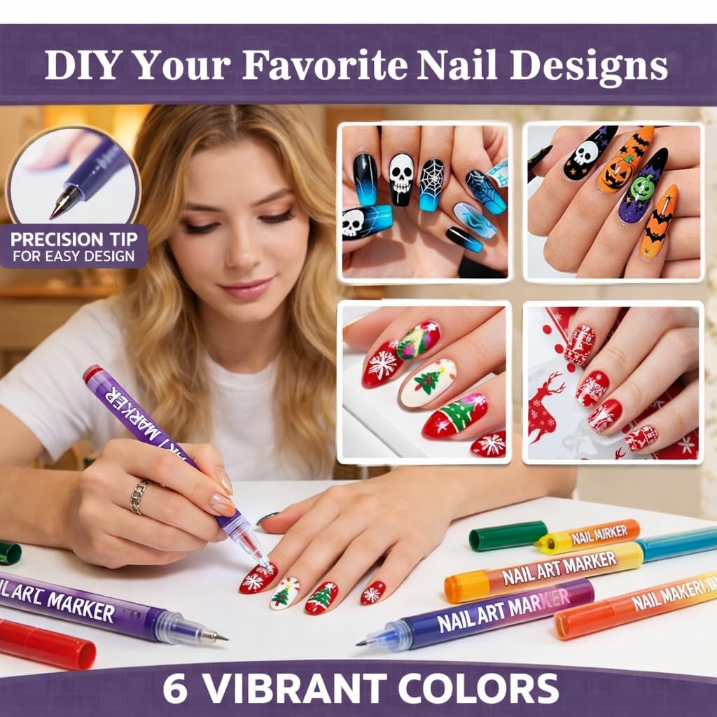 Water-based nail markers by Tenneshe
