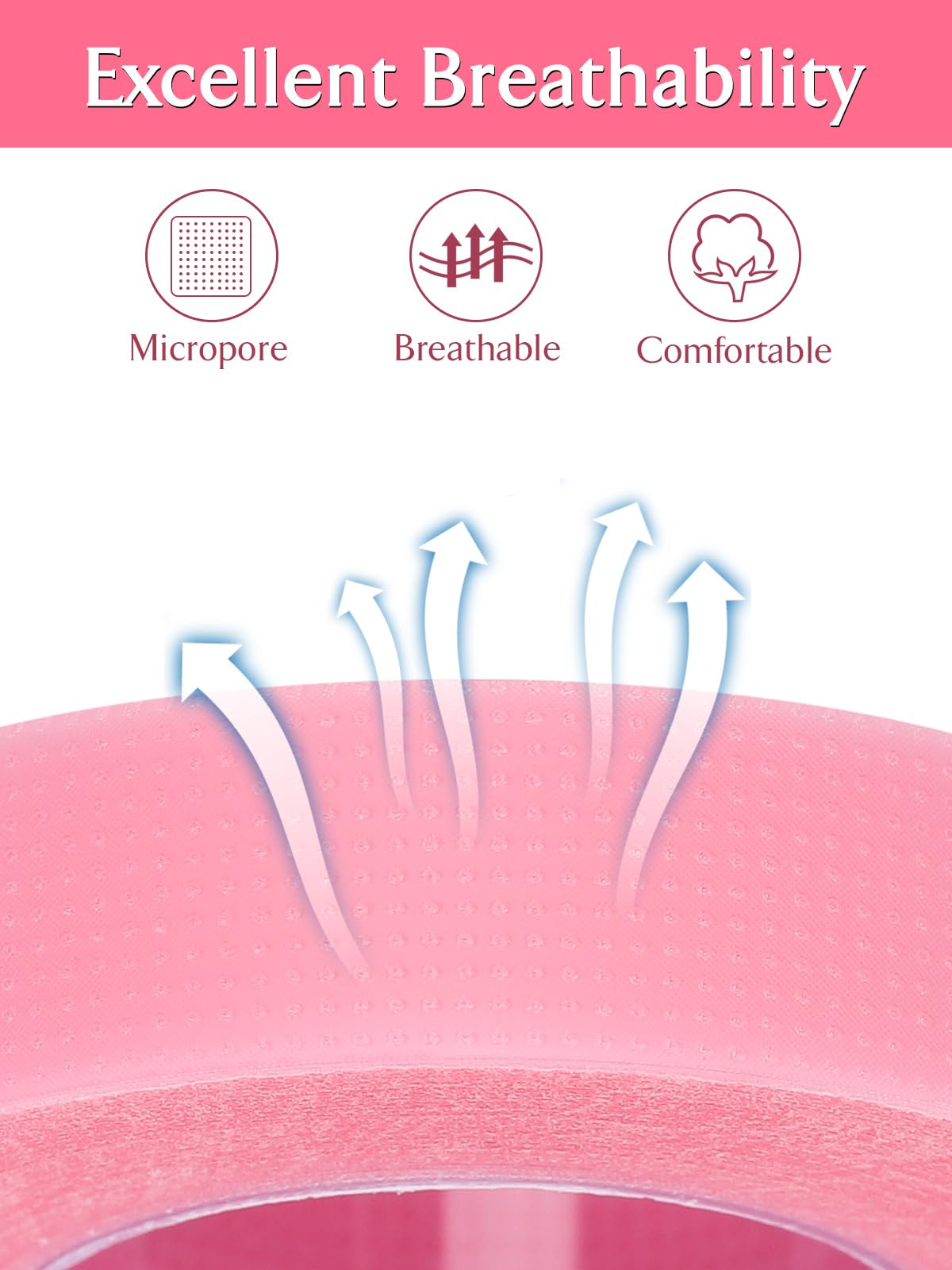 Pink eyelash extension tapes by Teoyall 9m each