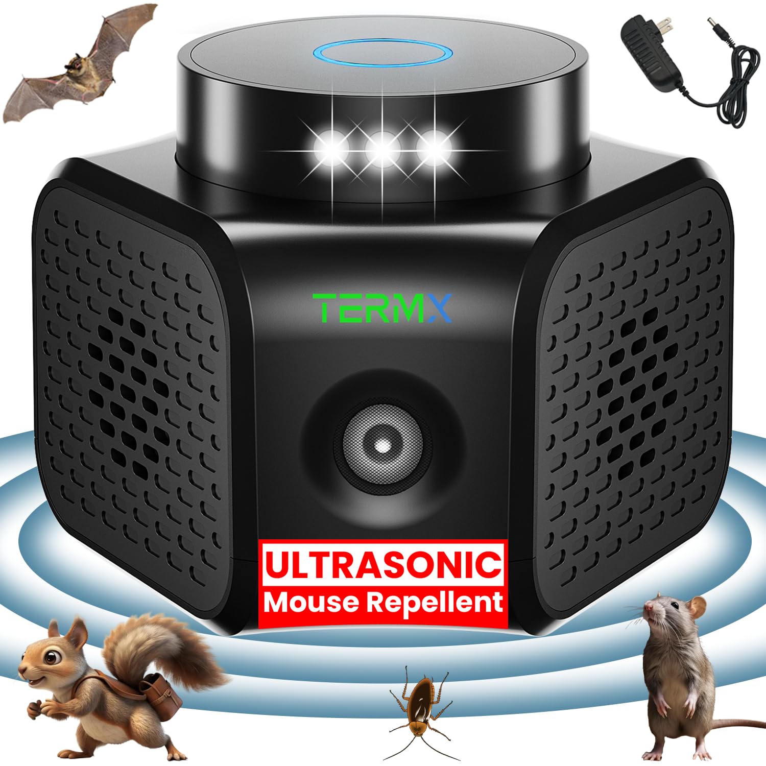 TERMX Ultrasonic Pest Repeller Indoor plug-in device