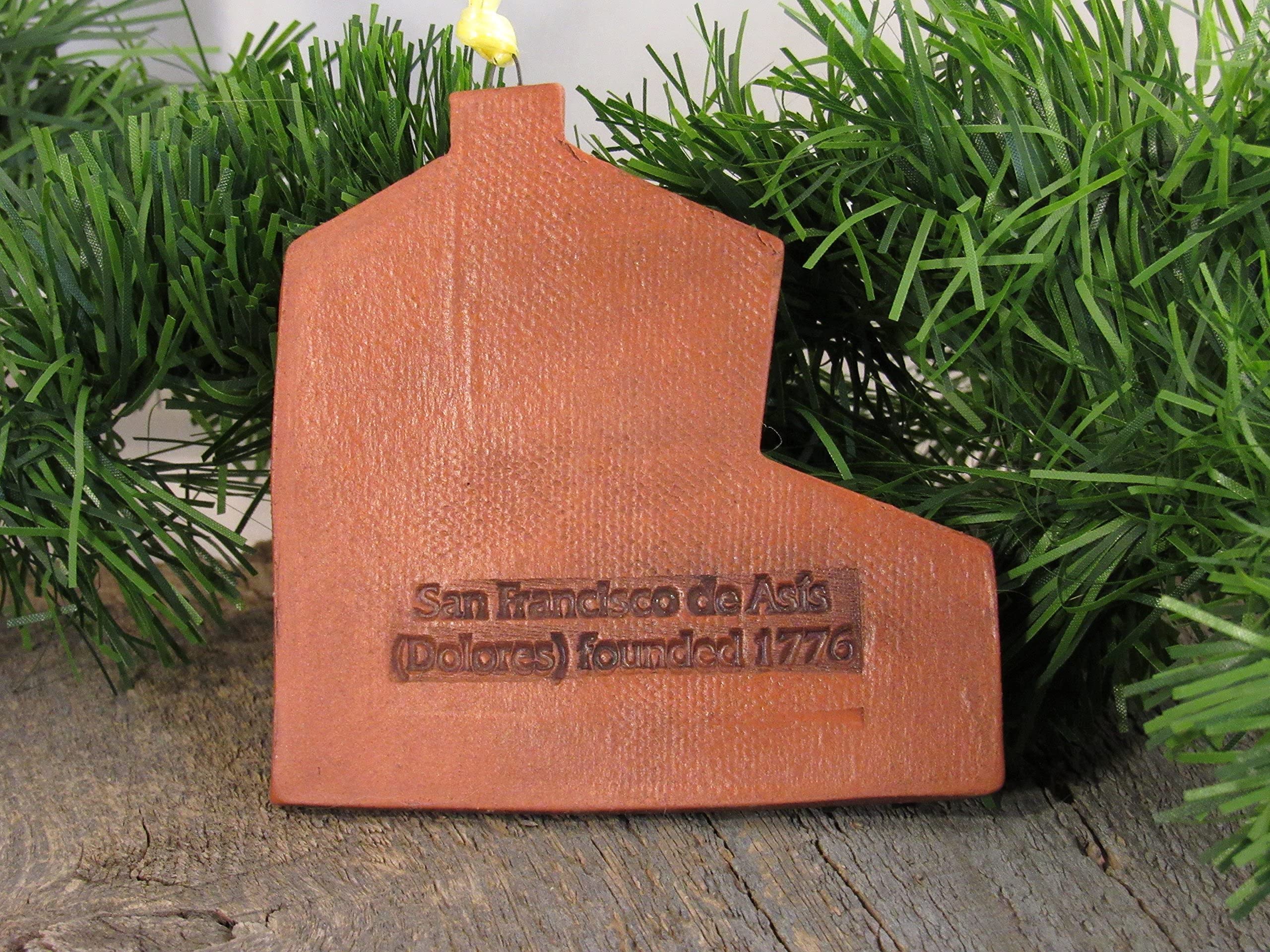 Back side shows Mission name and founding date on ornament