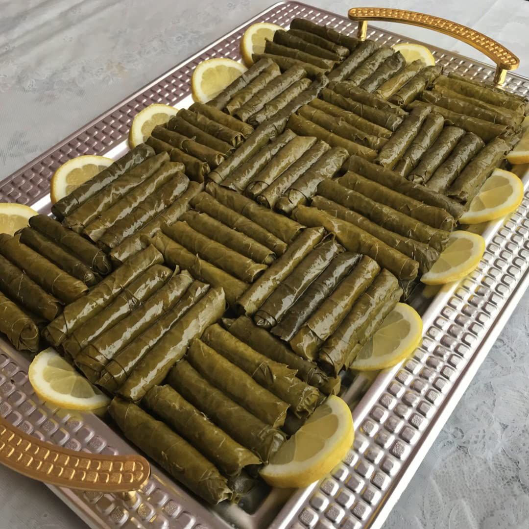 Dolma press and weight terracotta plate for grape leaves