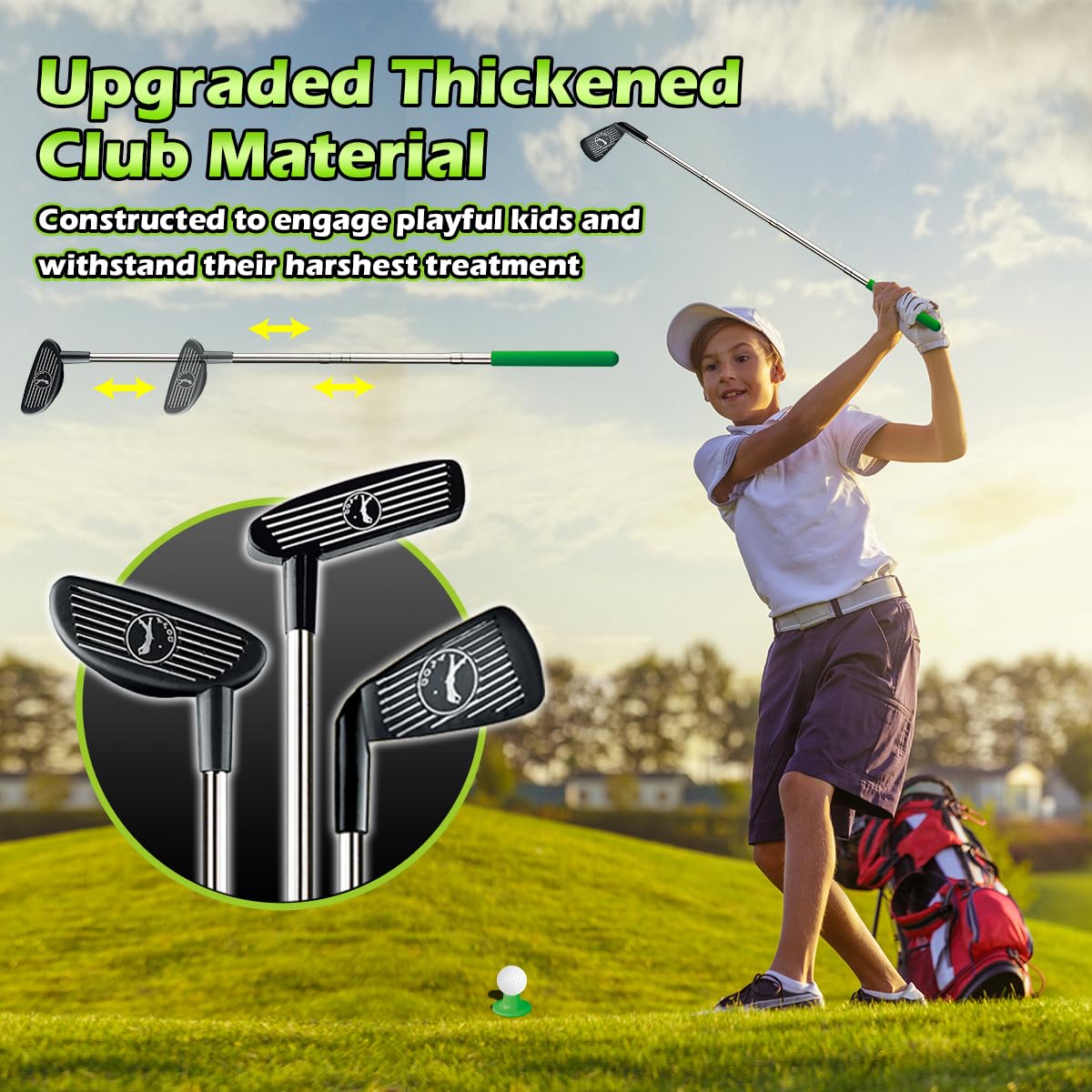 Length adjustable golf clubs for kids TERRAMUS set