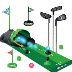 TERRAMUS upgraded kids toy golf set with dinosaur auto ball returner