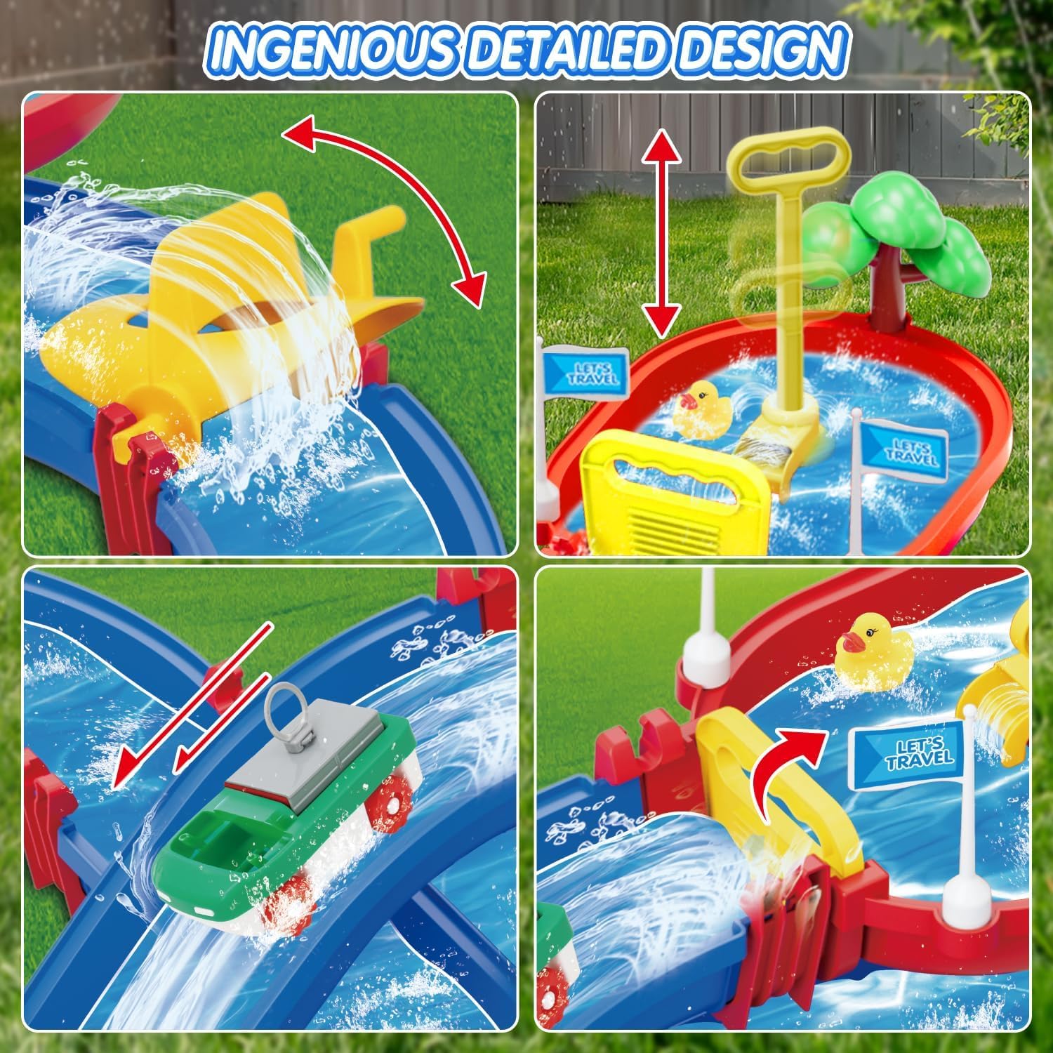 Includes sluice gate and other water play accessories TERRAMUS