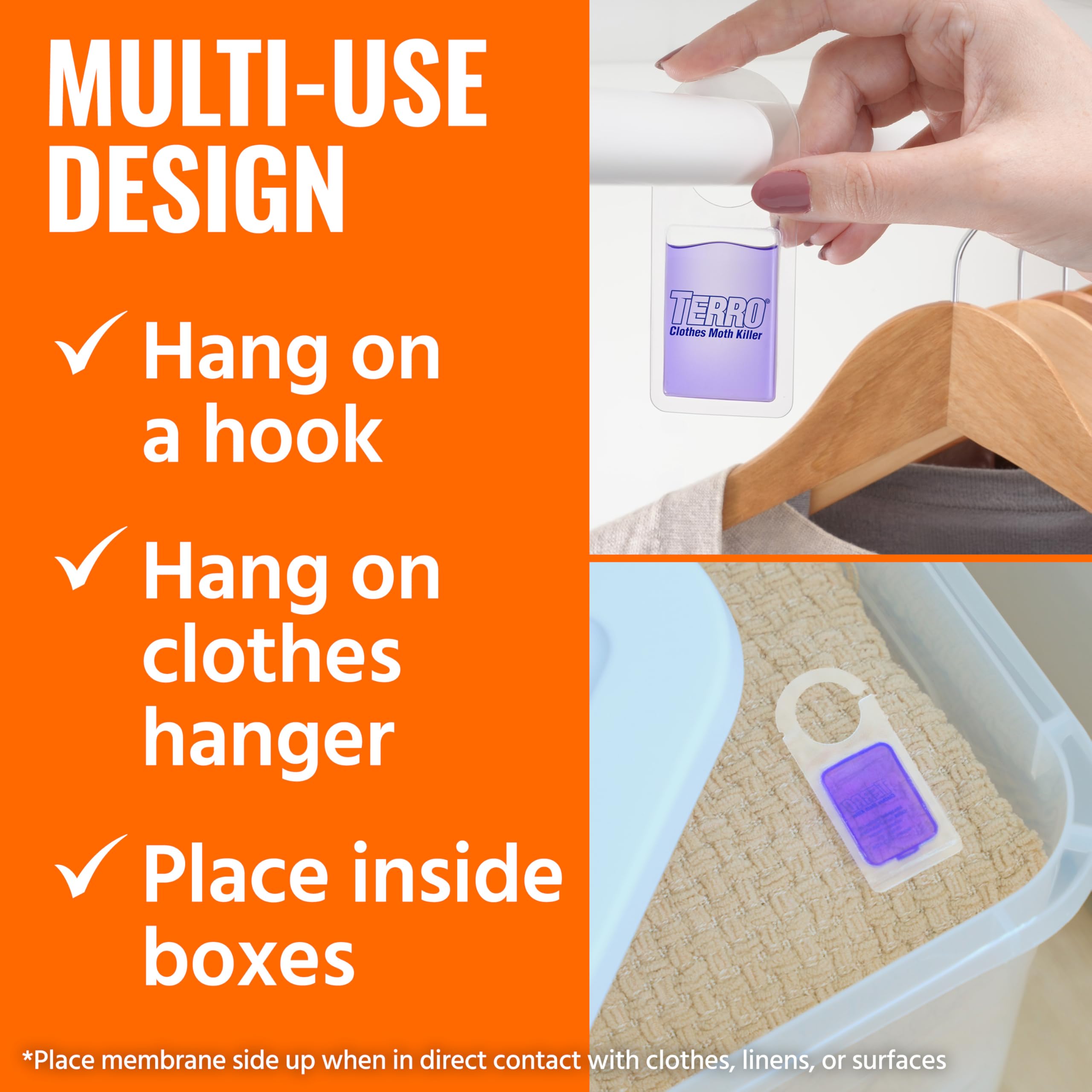 Closet storage moth killer protects up to 64 cu ft