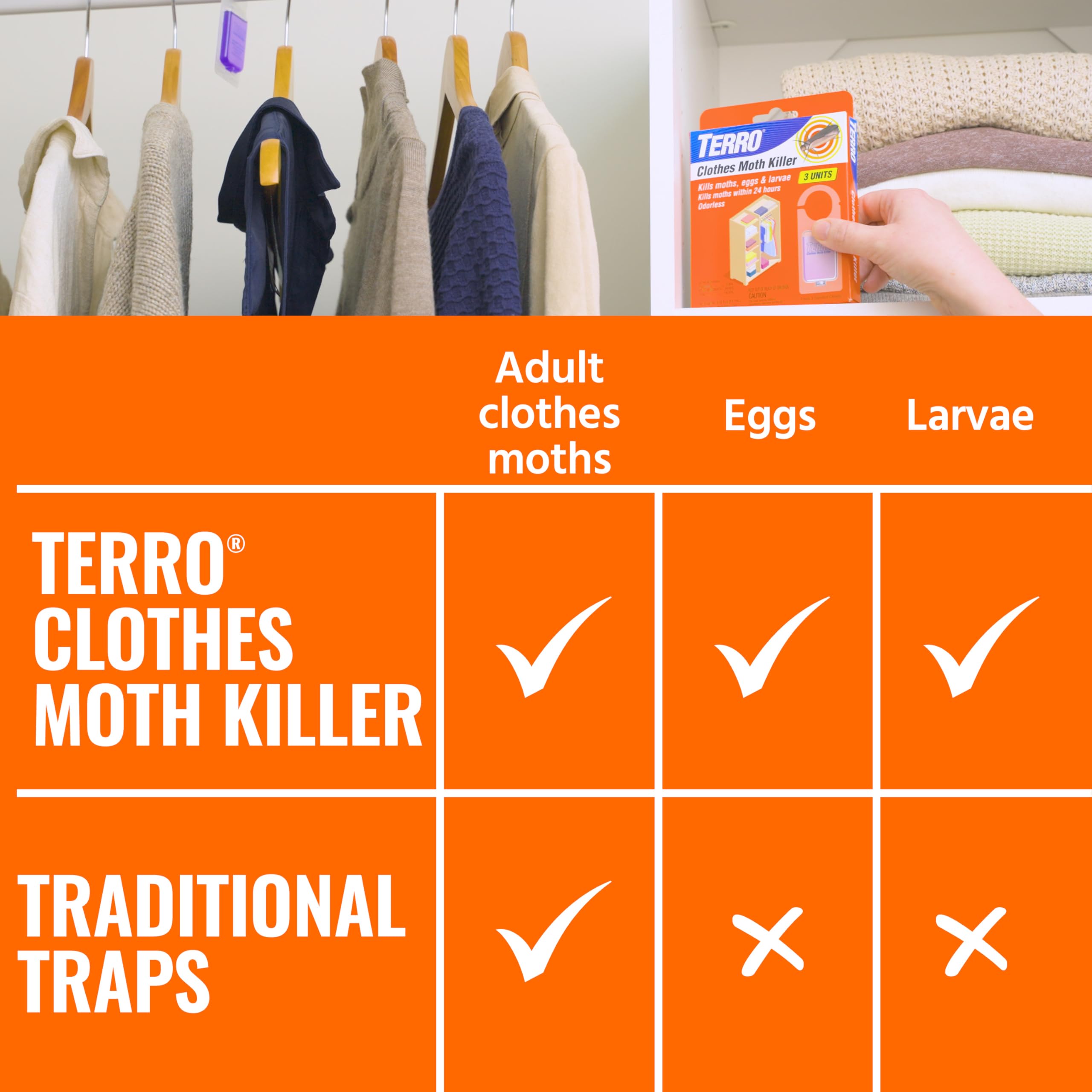 Pack of 3 moth killer units for storage
