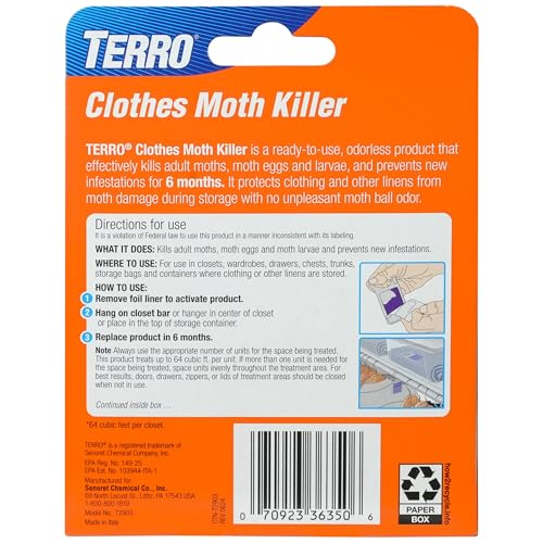 No moth ball odor clothes moth killer