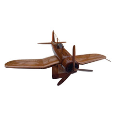 Tesaut F4U Corsair Mahogany Wood Desktop Airplane Model unique no two are alike