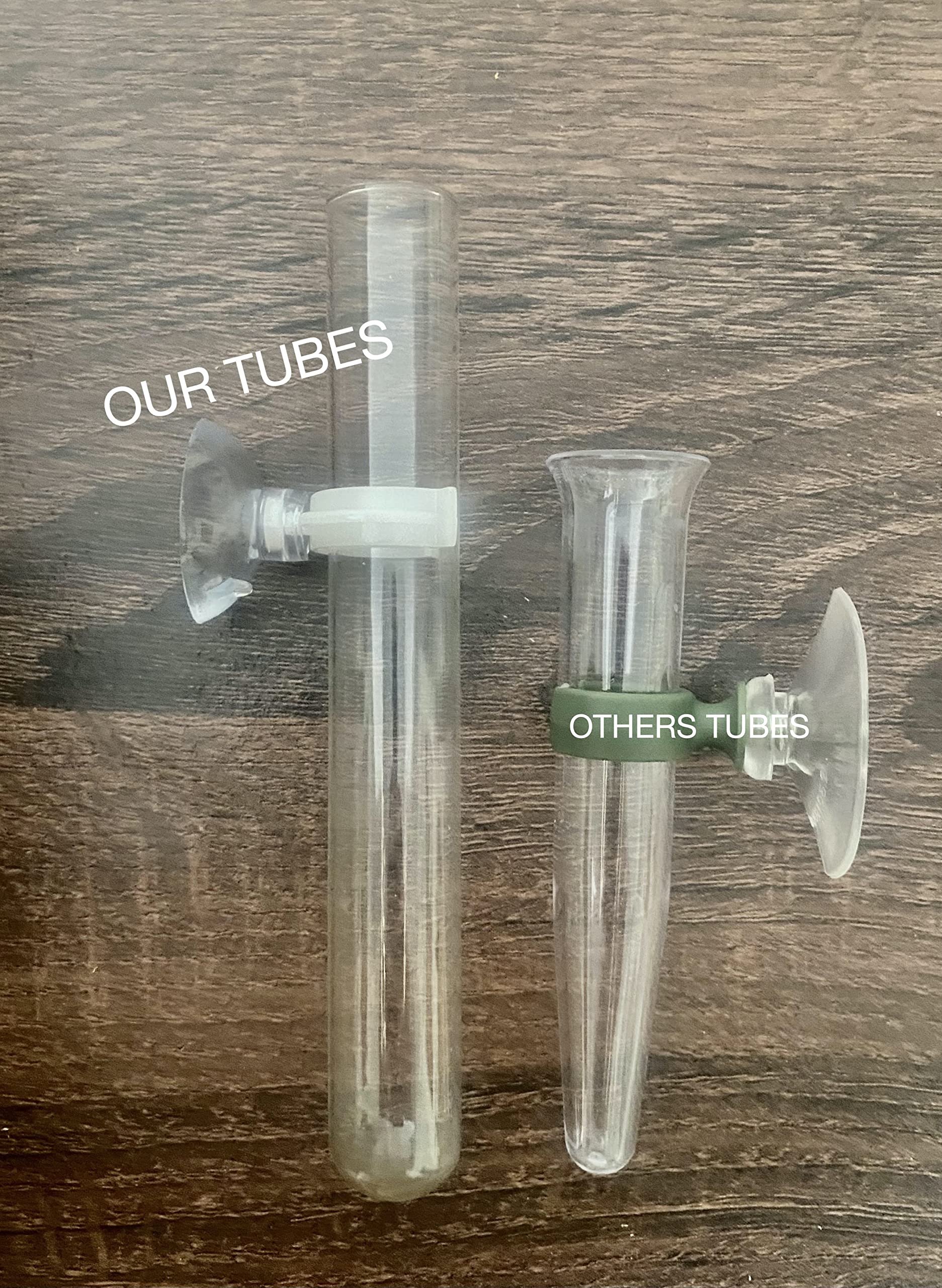 pack of seven glass test tube vases