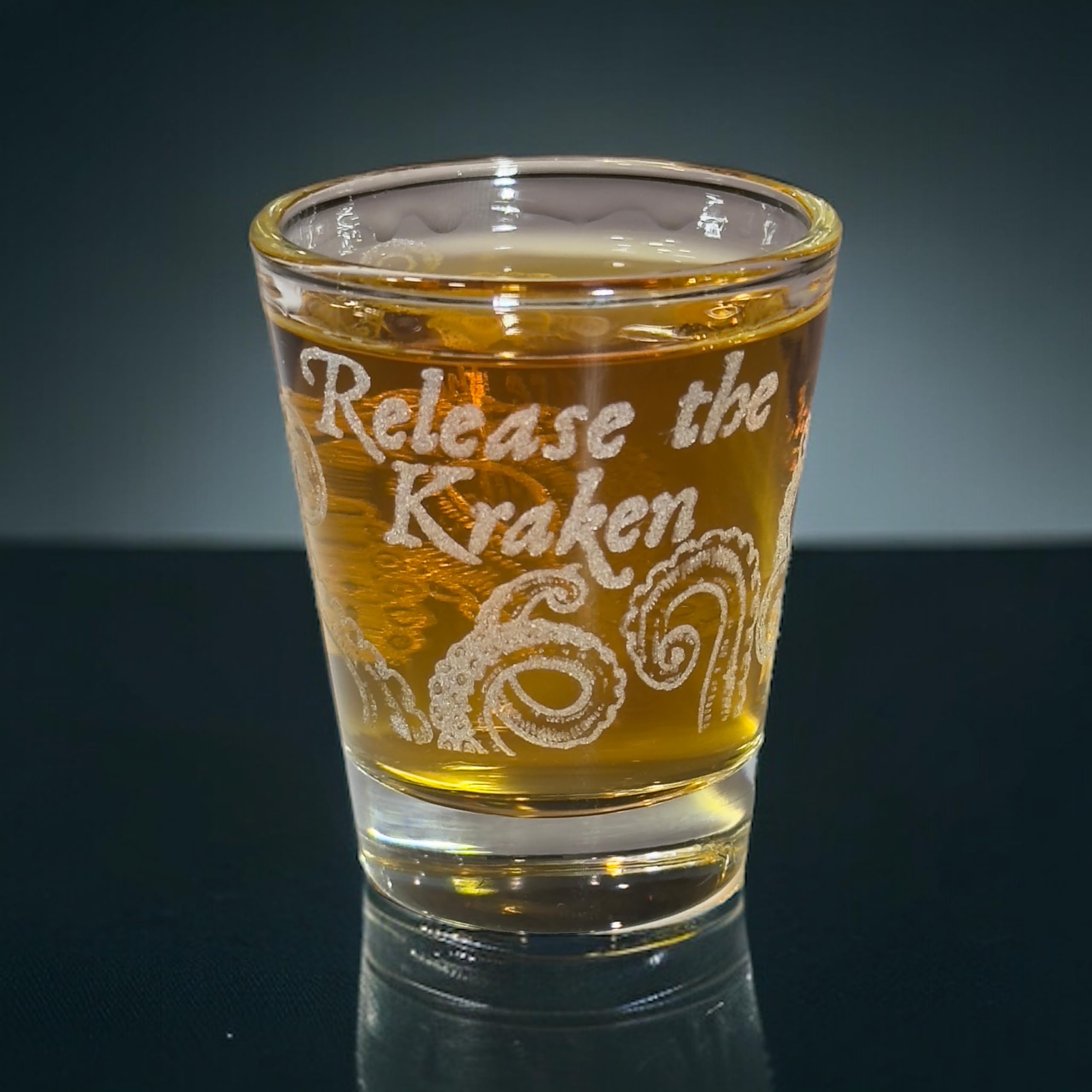 Kraken model shot glass by Hip Flask Plus