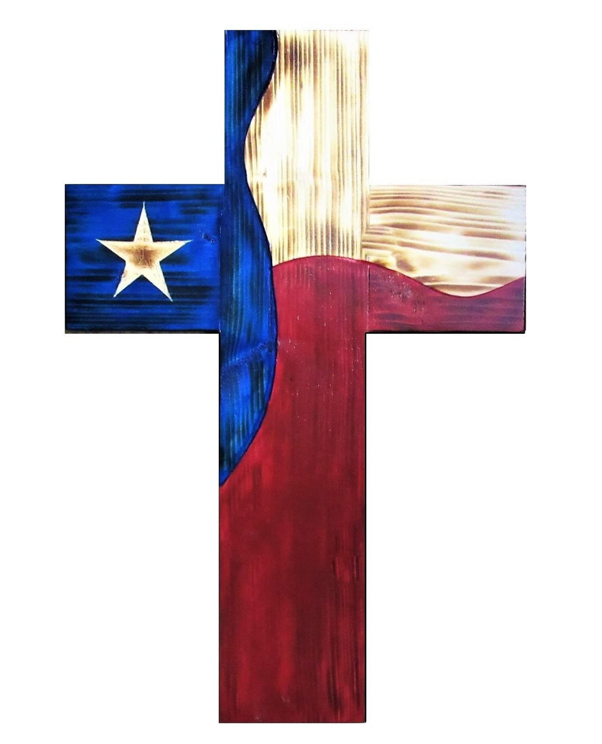 Texas flag wooden cross wall display