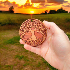 Texas made cedar ornament laser cut and engraved