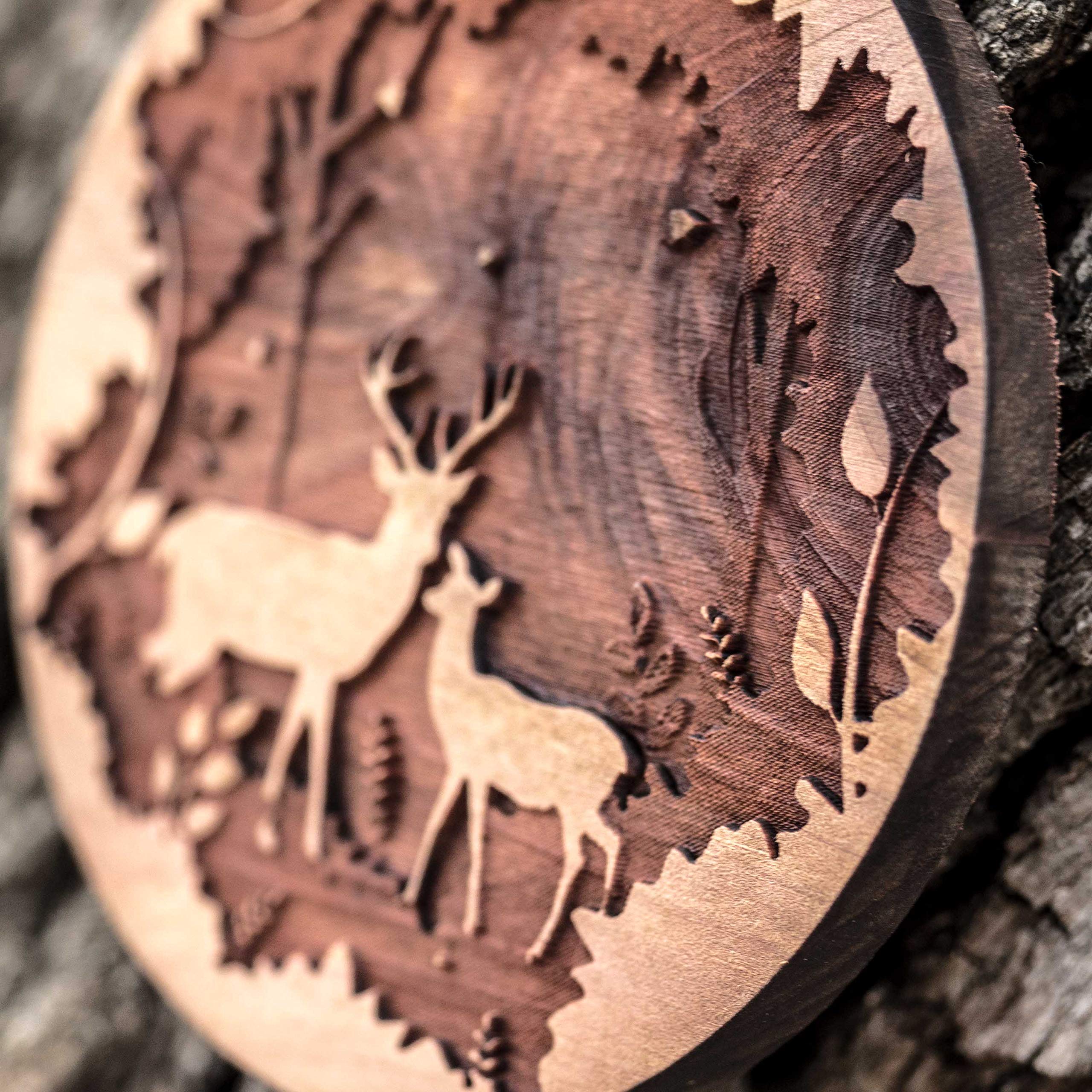 Texas made ornament cedar natural grain variations