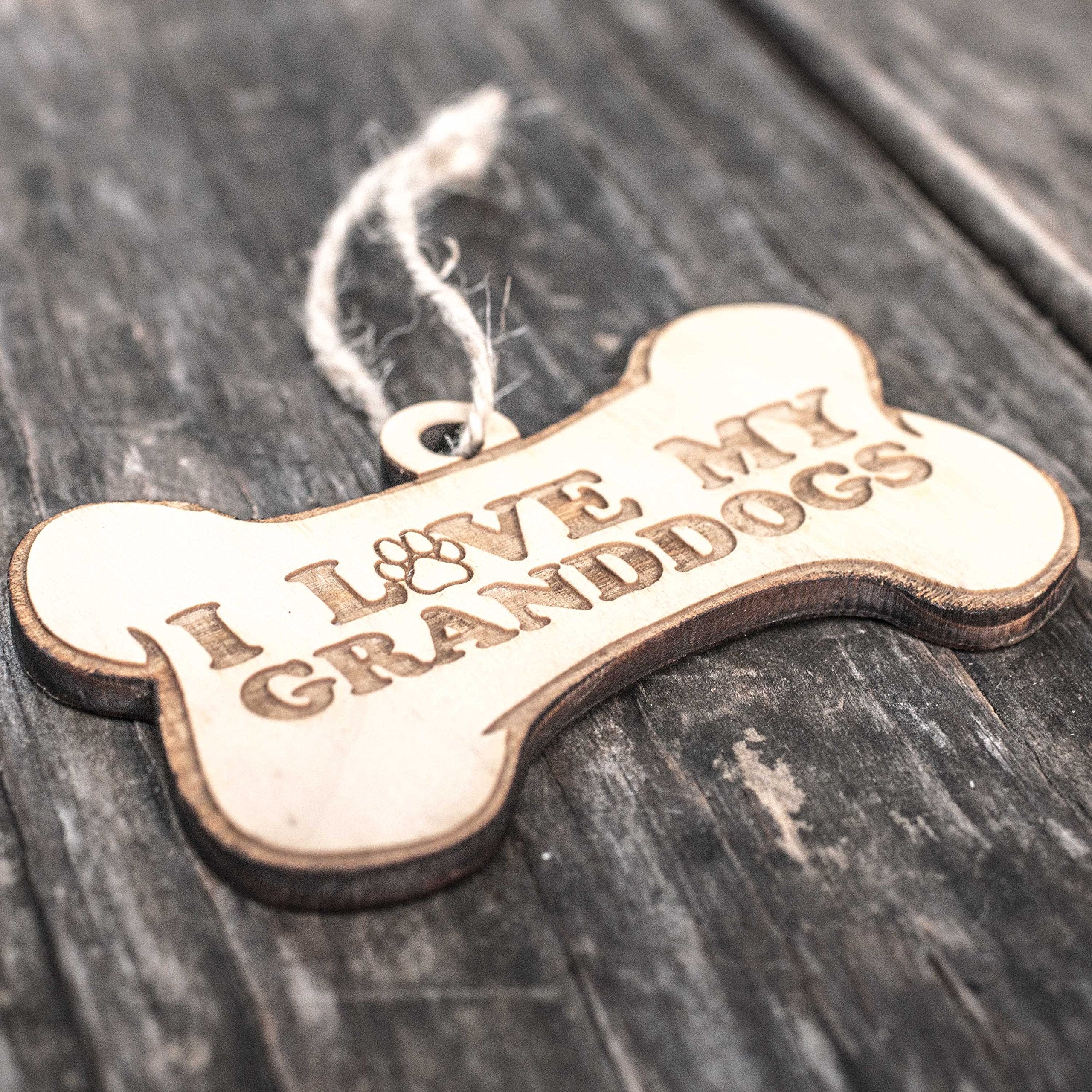 Texas made ornament I Love My Granddogs