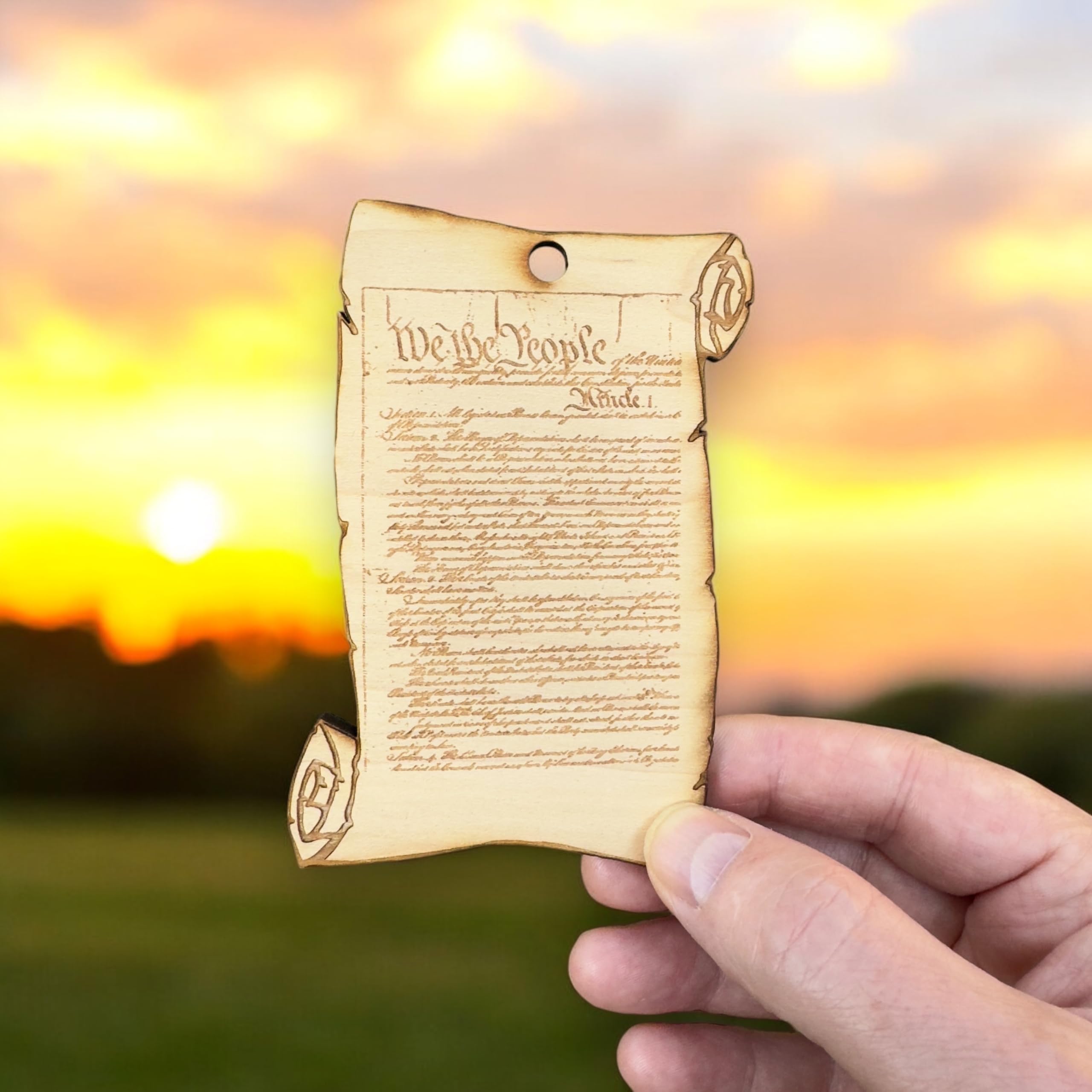 Ornament Scroll We The People gift ready image