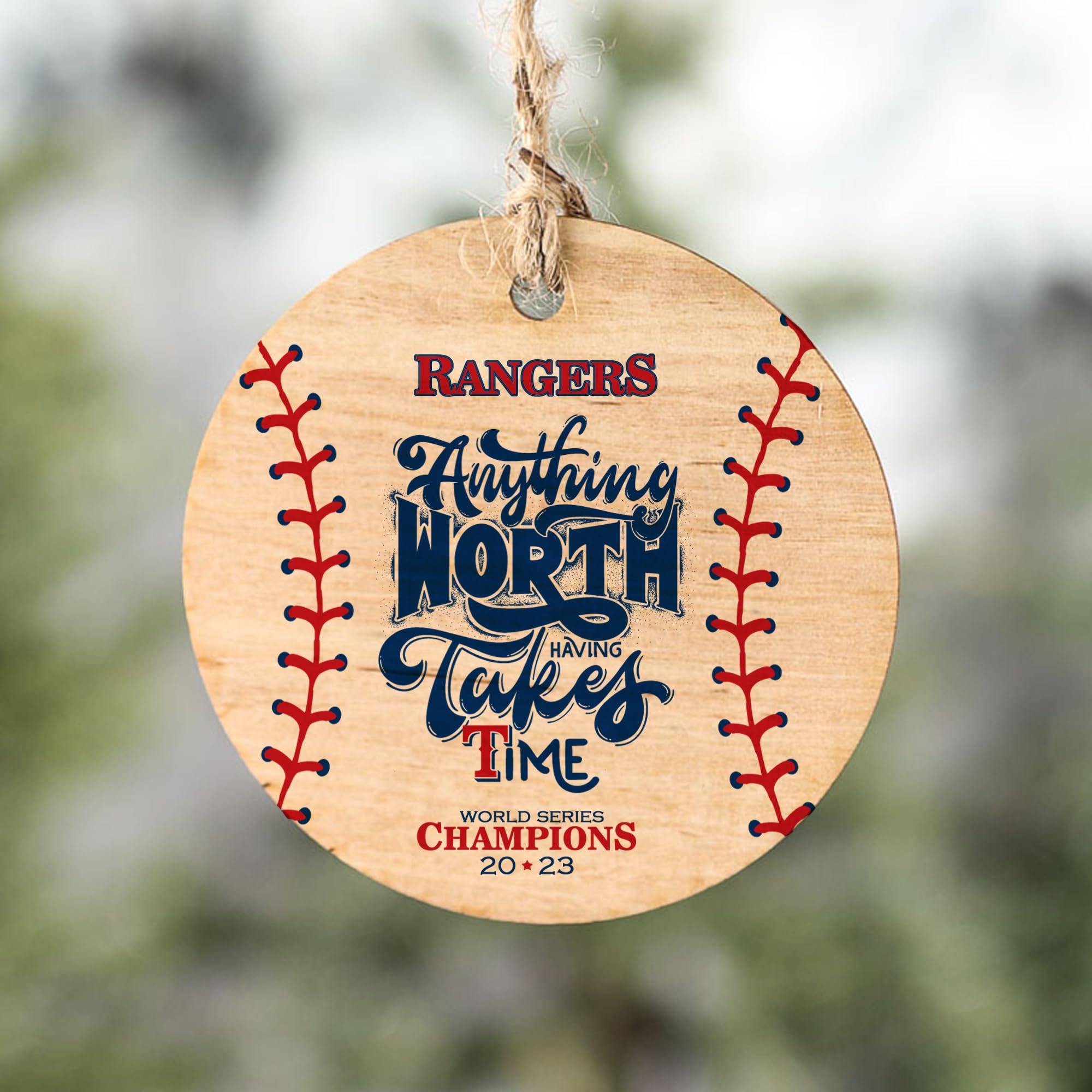 Texas memorabilia wooden Christmas ornament made in the USA by Dudley Designs