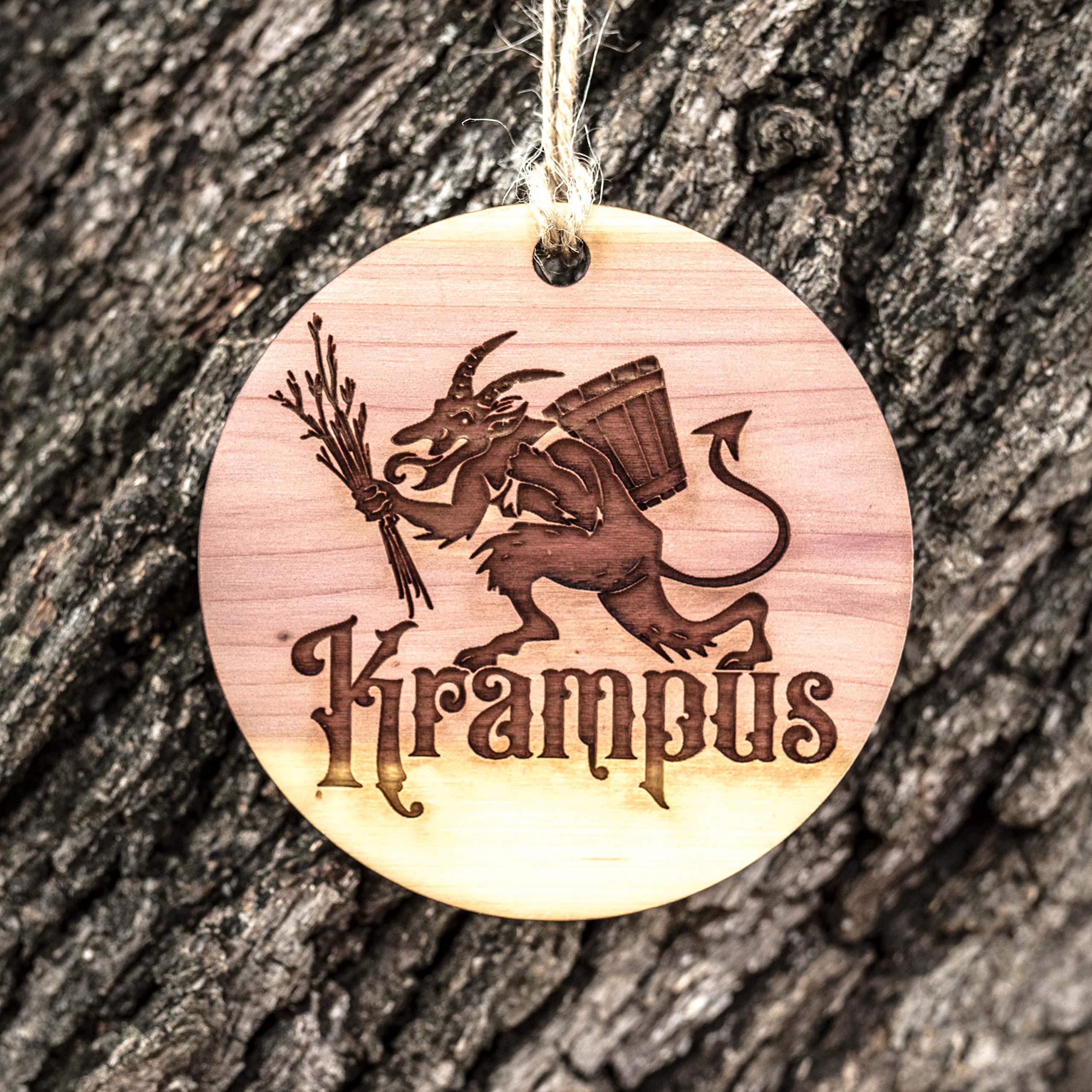 Texas designed and engraved cedar ornament