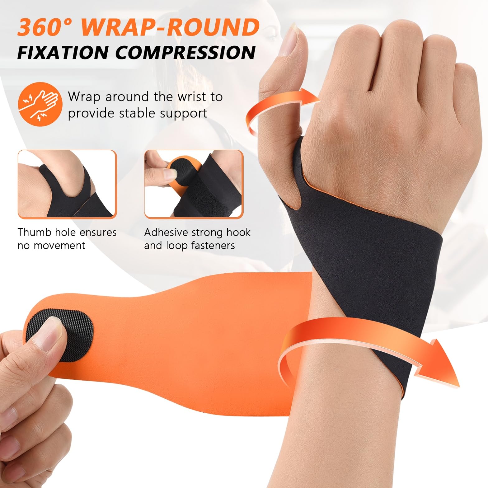 Wrist brace with adjustable straps for customizable compression