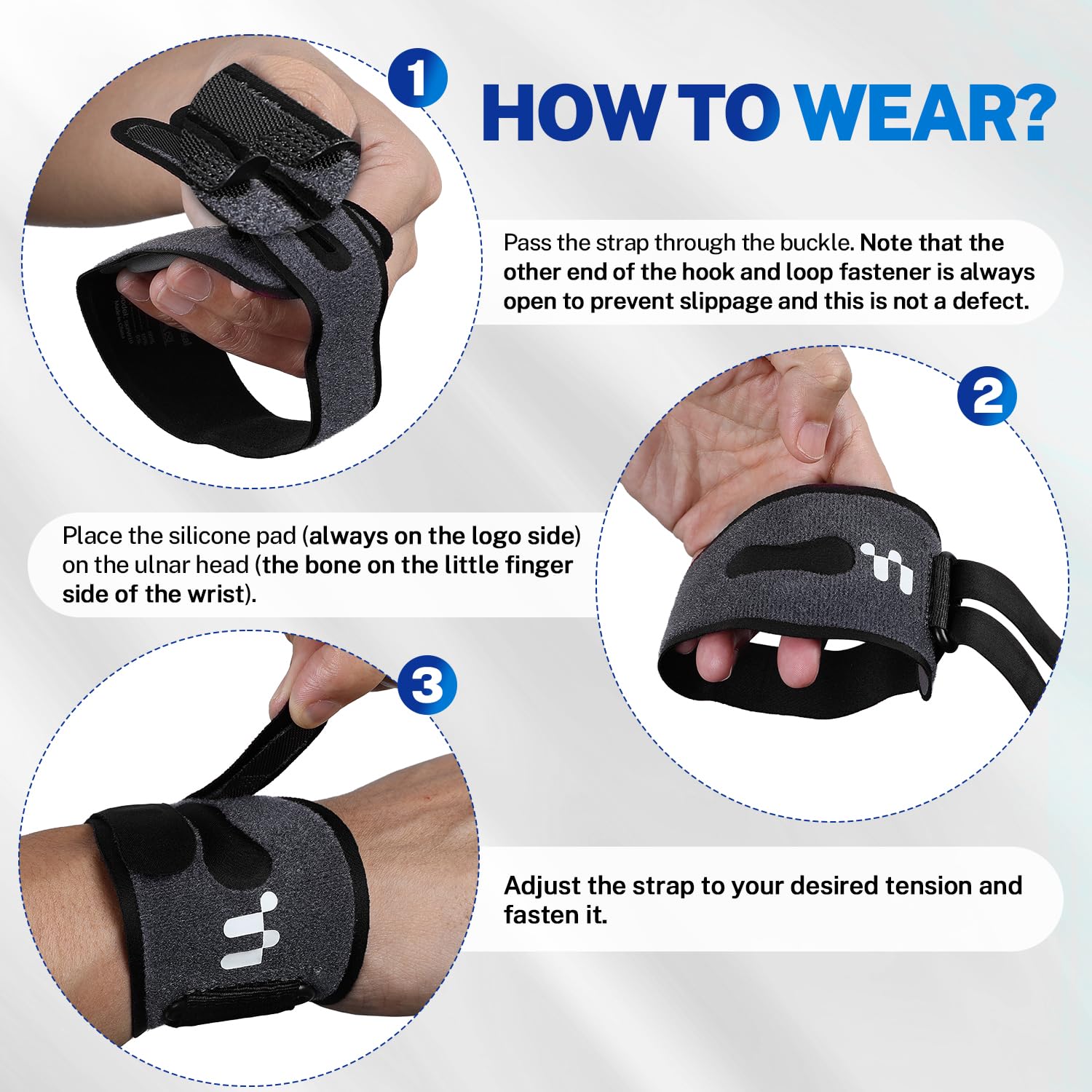 Lightweight breathable wrist brace designed for TFCC recovery and comfort