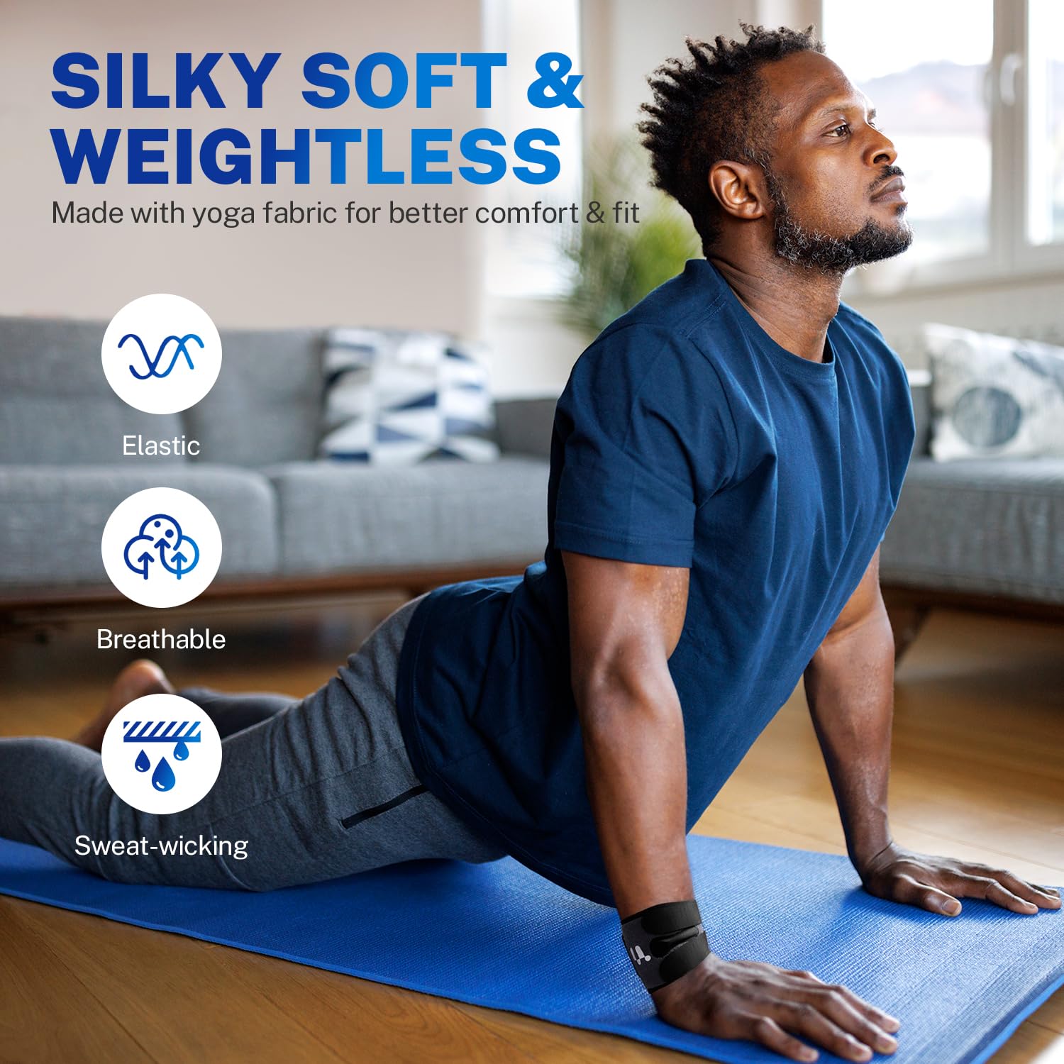 Adjustable compression without bulk on TFCC wrist brace