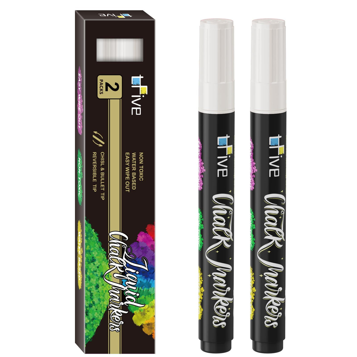 TFIVE White Liquid Chalk Markers 2 Pack product image