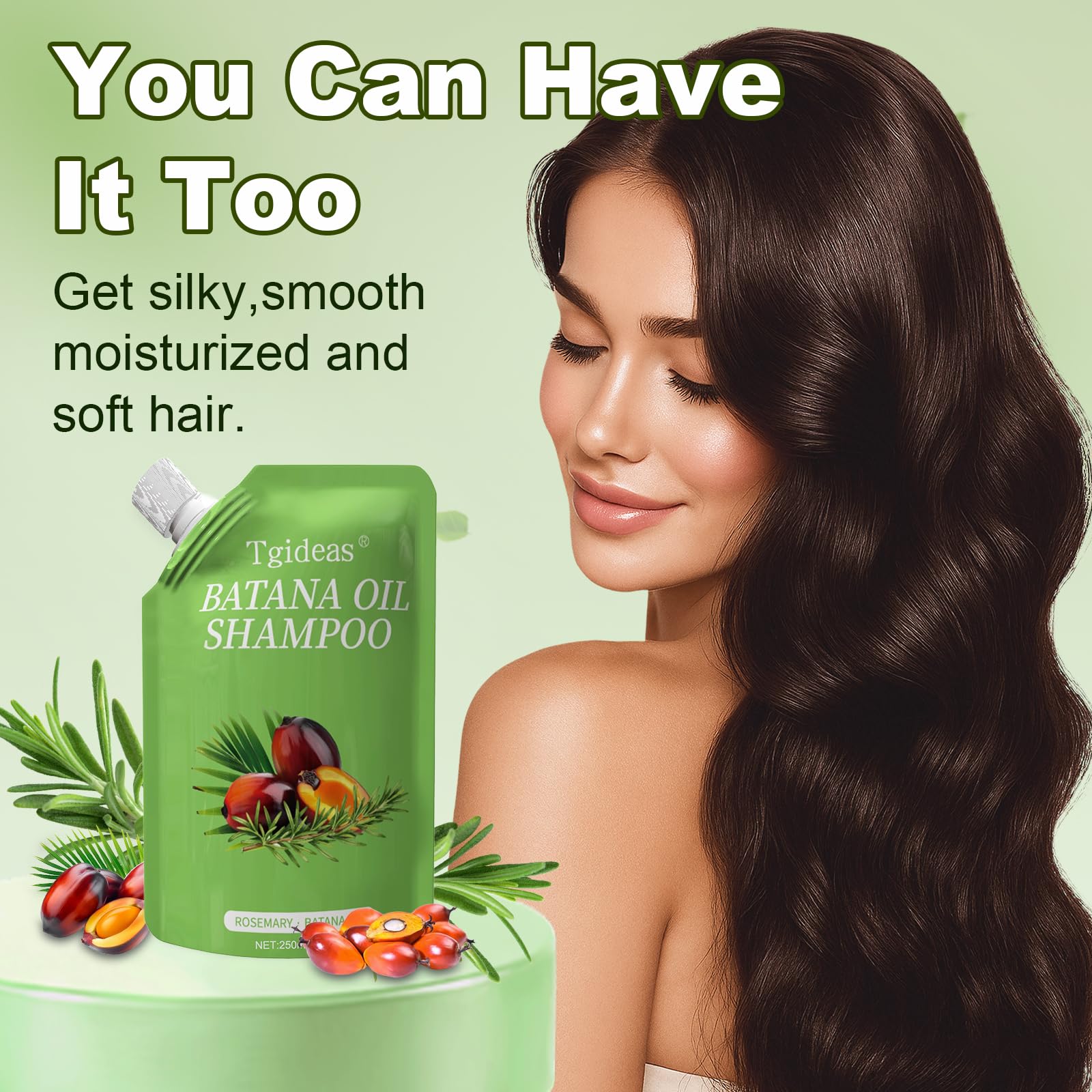 Two-pack 500ml Tgideas Batana Oil Rosemary Shampoo set
