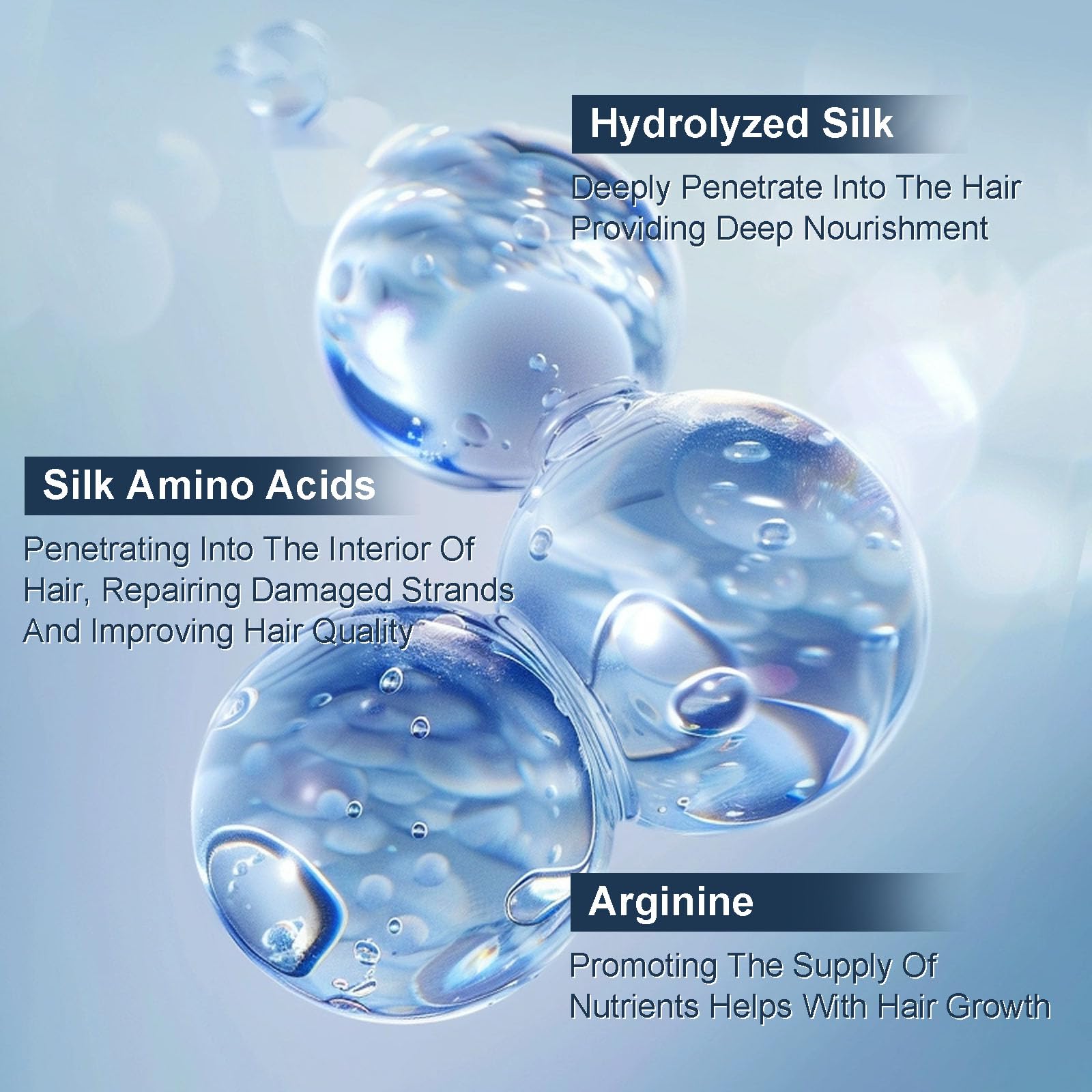 Biotin amino acids enrichment on Tgideas shampoo label