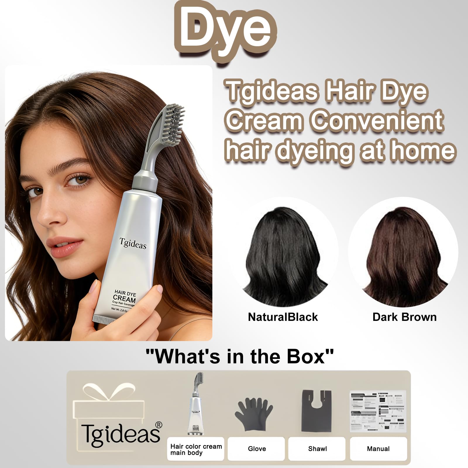Complete At-Home Kit contents tgideas hair dye