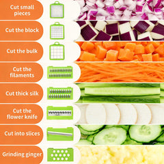 Dicer slicer grater blades close up for Thalirem 17-in-1