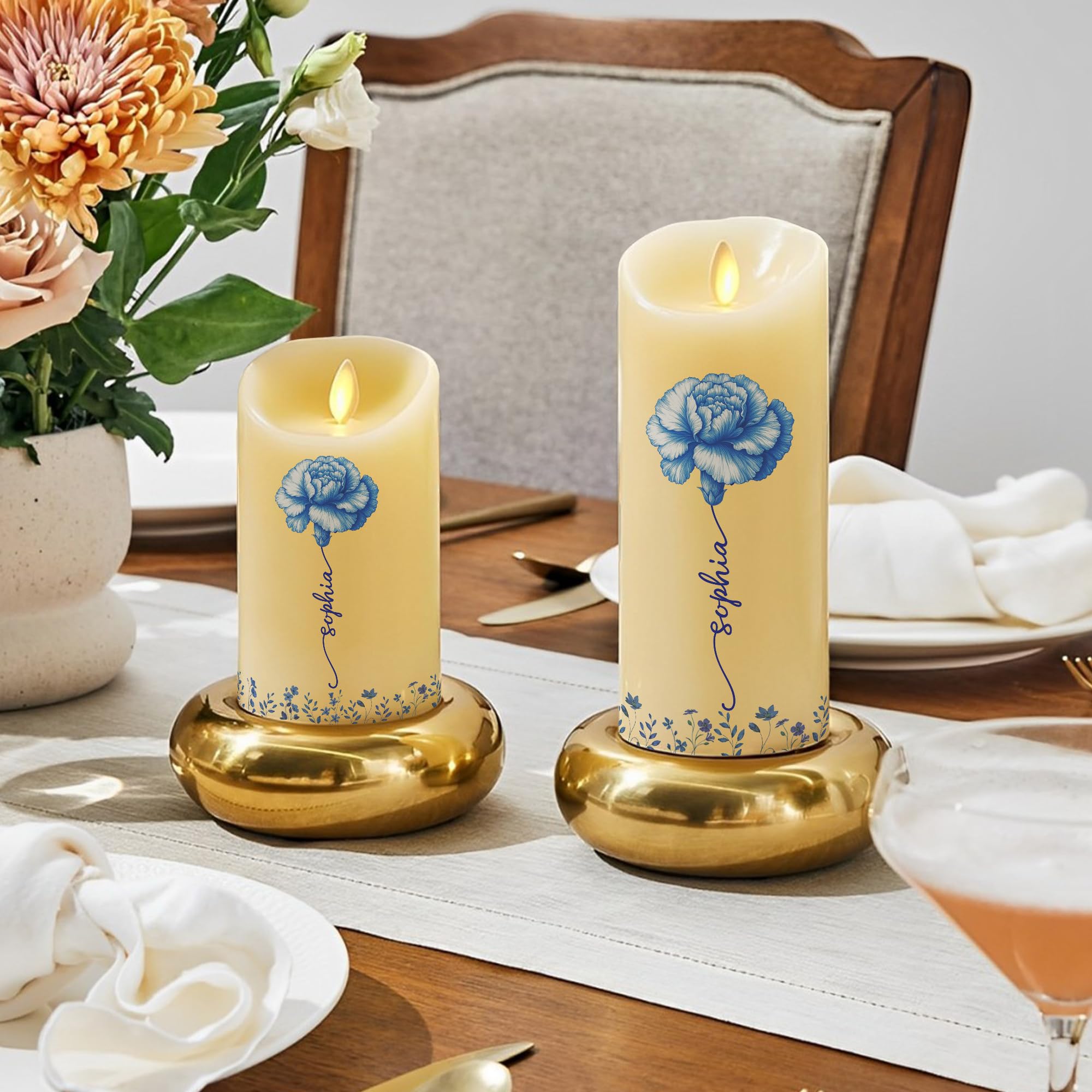 Cordless LED candle uses 3 AAA batteries not included