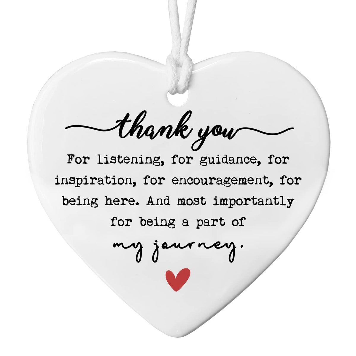 Thank You Ornament ceramic heart Christmas ornament product image