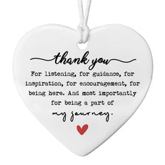 Thank You Ornament ceramic heart Christmas ornament product image