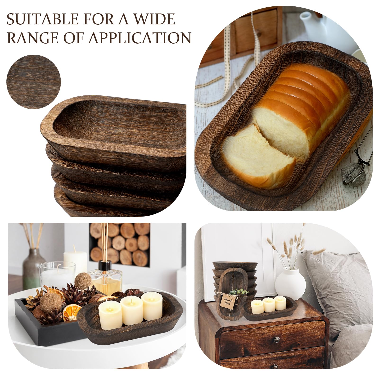 Thank you tags included with wooden bowls