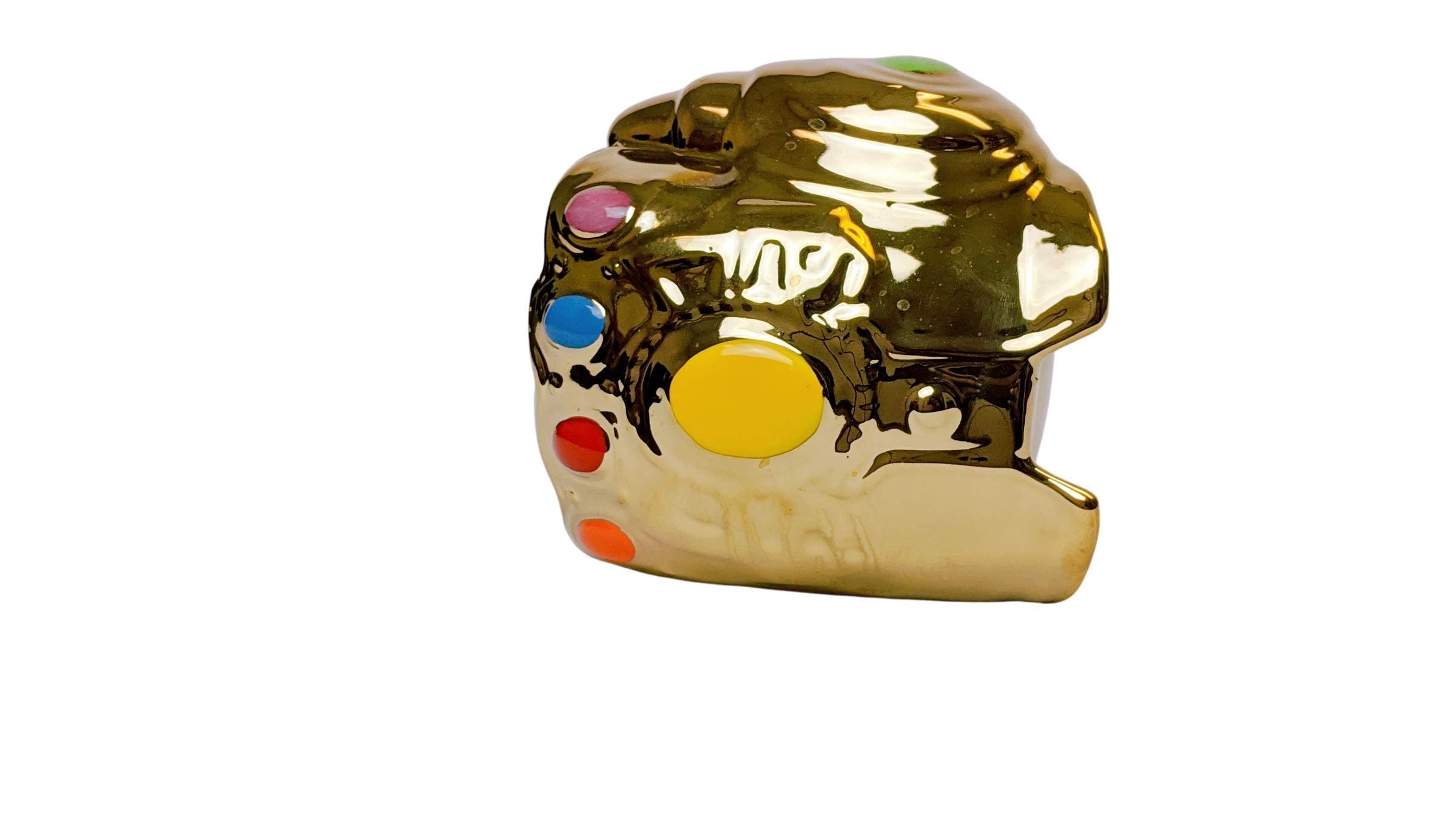 Infinity Gauntlet mug with metallic finish and color accents