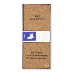 The 90s Mistaken Lyrics Coasters 4 inch cork square