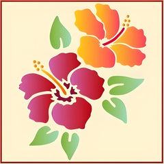 The Artful Stencil Hibiscus stencil for DIY crafts 4.5x5.5in