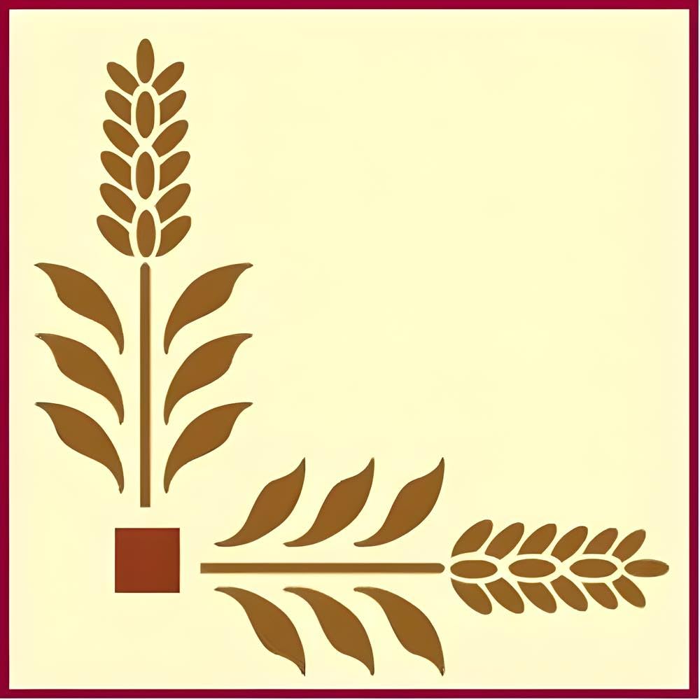 Wheat 2 Stalks Stencil Template by The Artful Stencil 10 mil Mylar