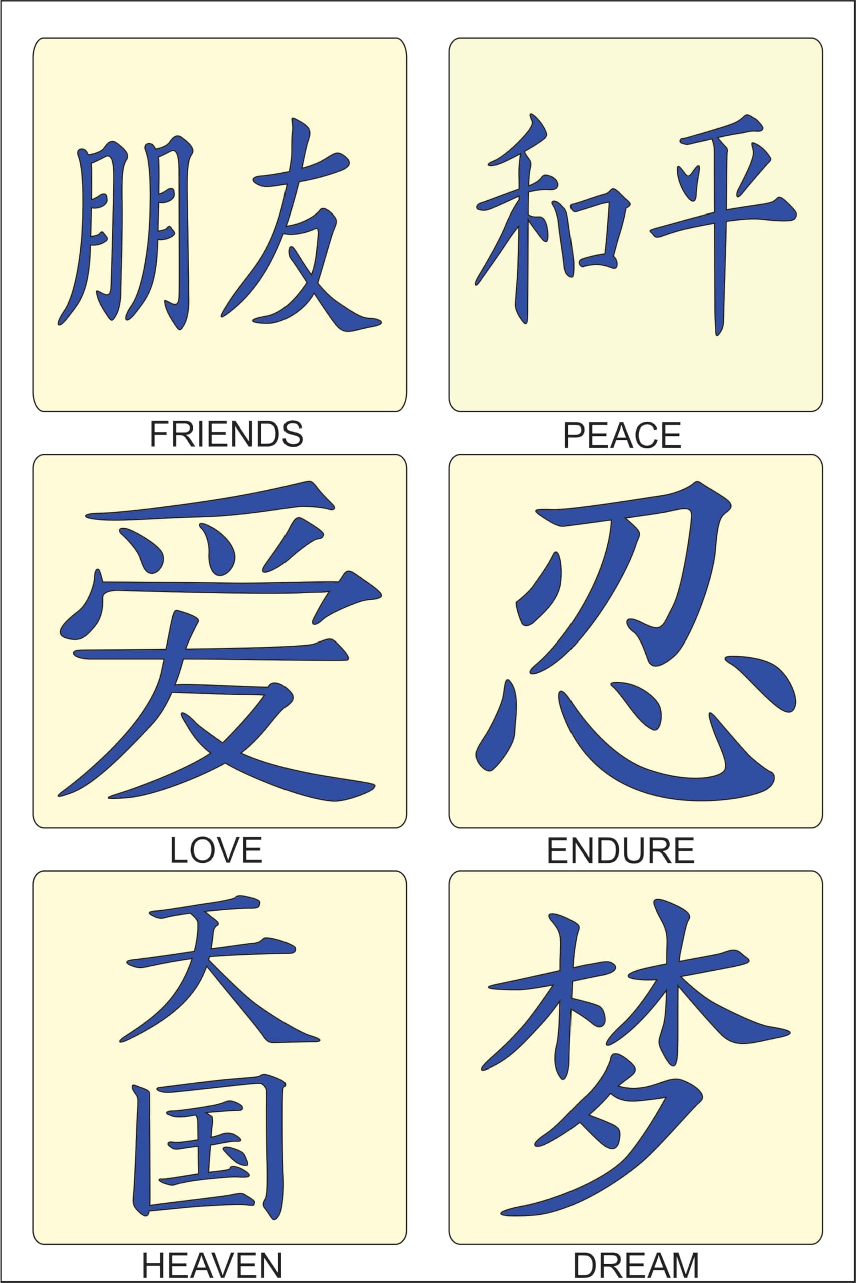 The Artful Stencil 6 piece Authentic Kanji Stencil Set product image