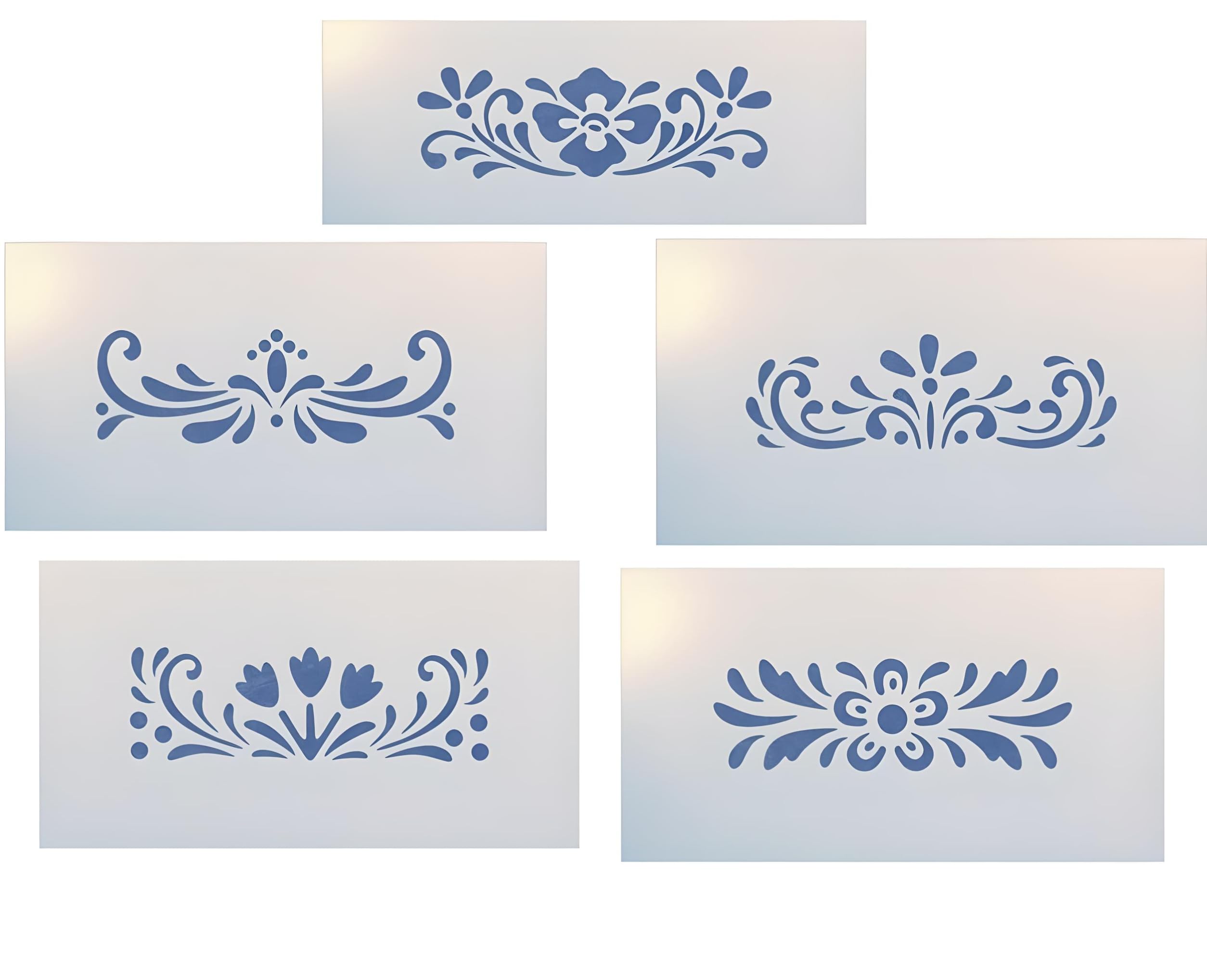 The Artful Stencil Rosemaling Patterns 24 26 27 29 30 set Mylar stencils