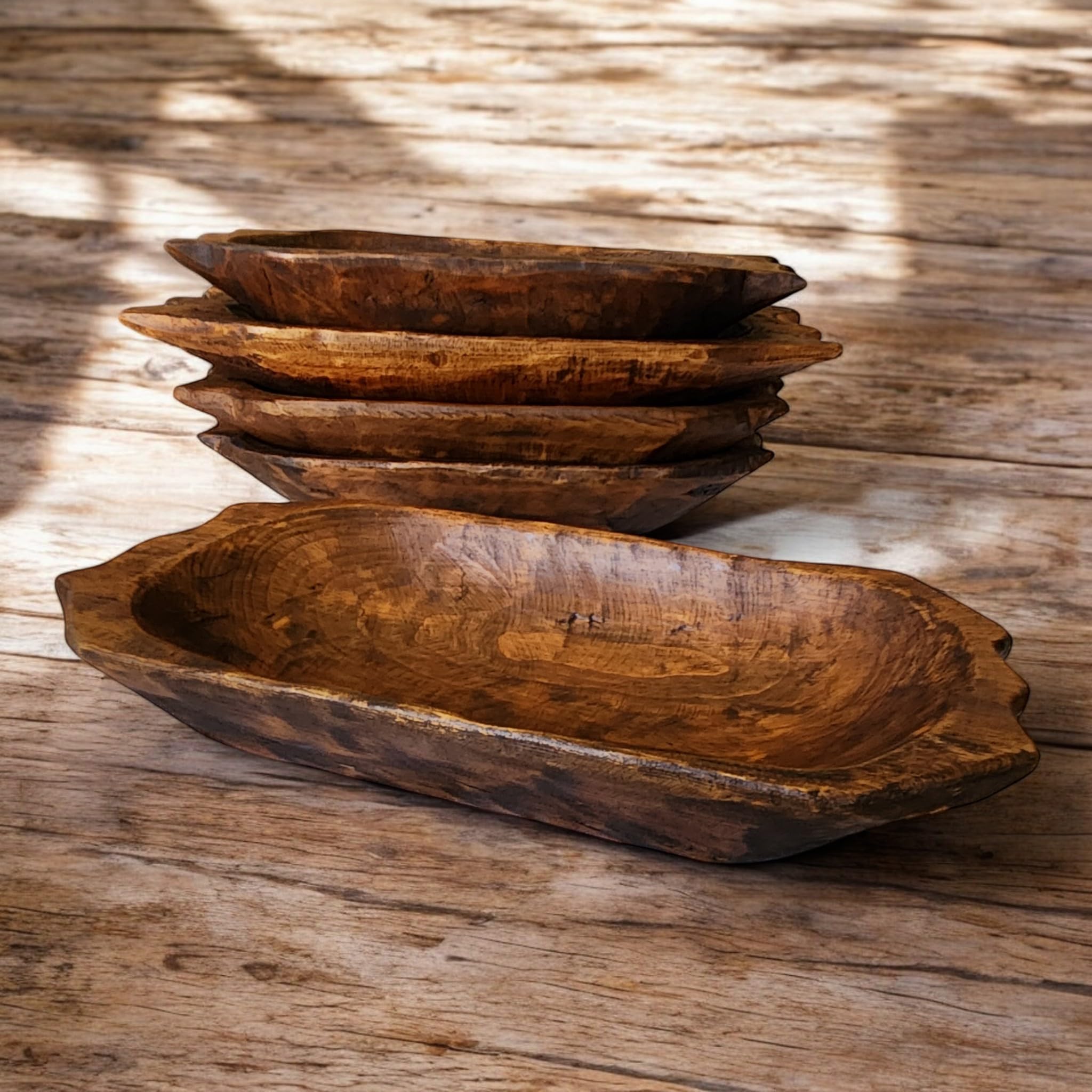 The Big Horn wooden decorative bowl 9-10 inches wide display