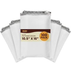 The Boxery 10.5x16\" #5 poly bubble mailers 100 pack