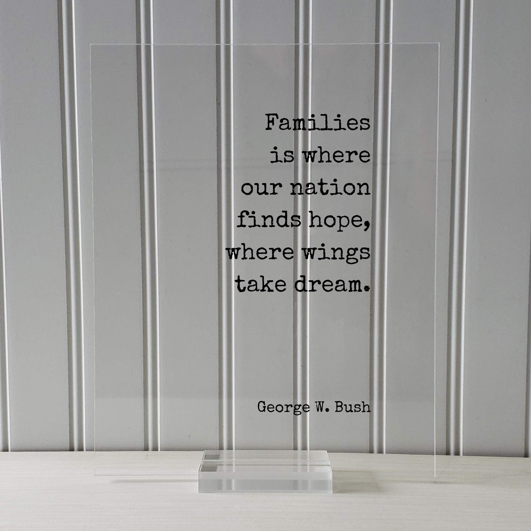 Floating Quote displayed in black or white frame