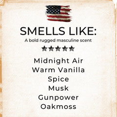 Handpoured in Bixby OK The Dancing Wick candle gunpowder scent