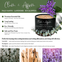 Palo Santo aromatherapy space cleansing candle by The Good Mantra Co