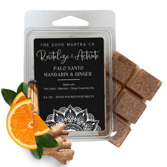 The Good Mantra Co Palo Santo smudge wax melts 2.4 oz packaging