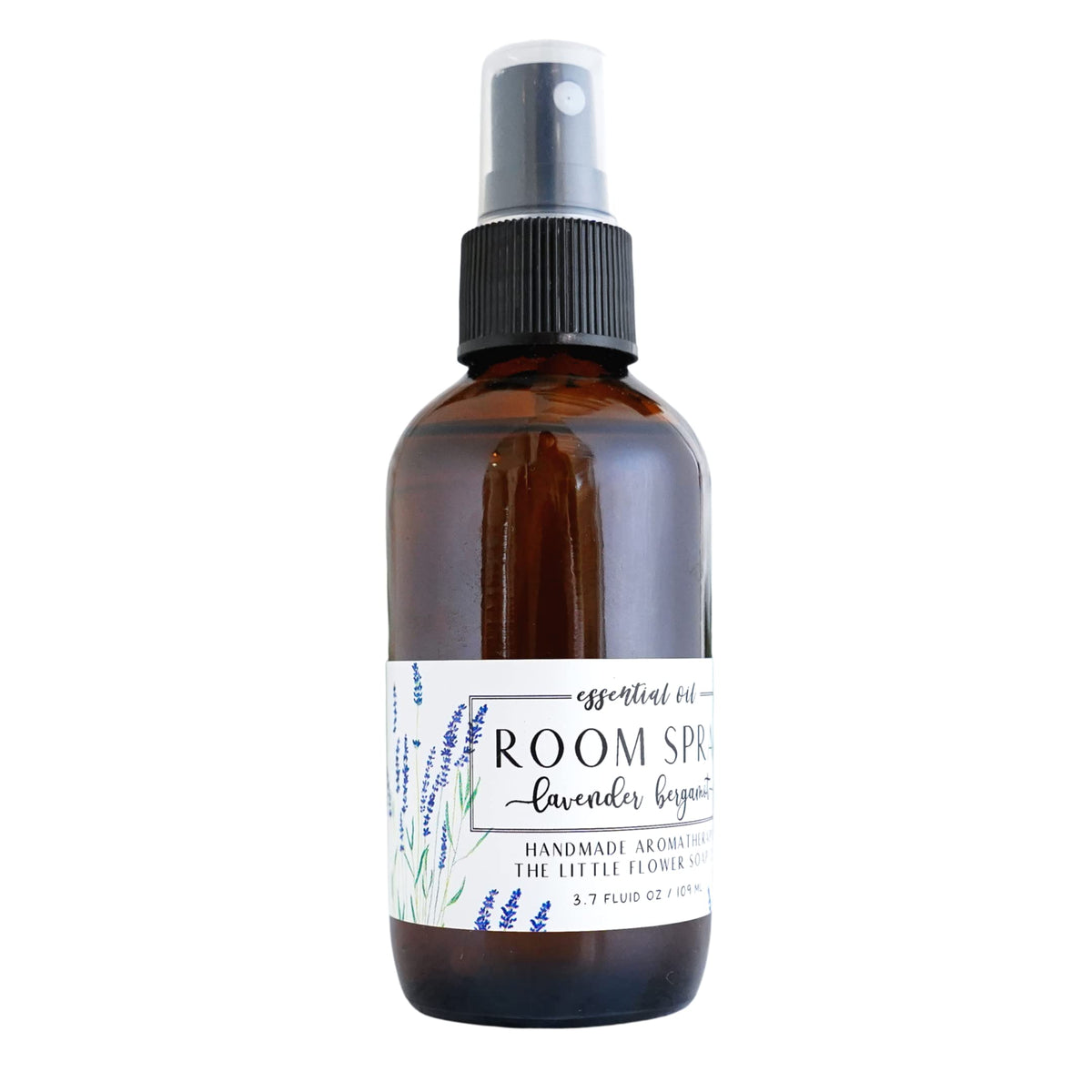 The little flower soap co room spray bottle with label