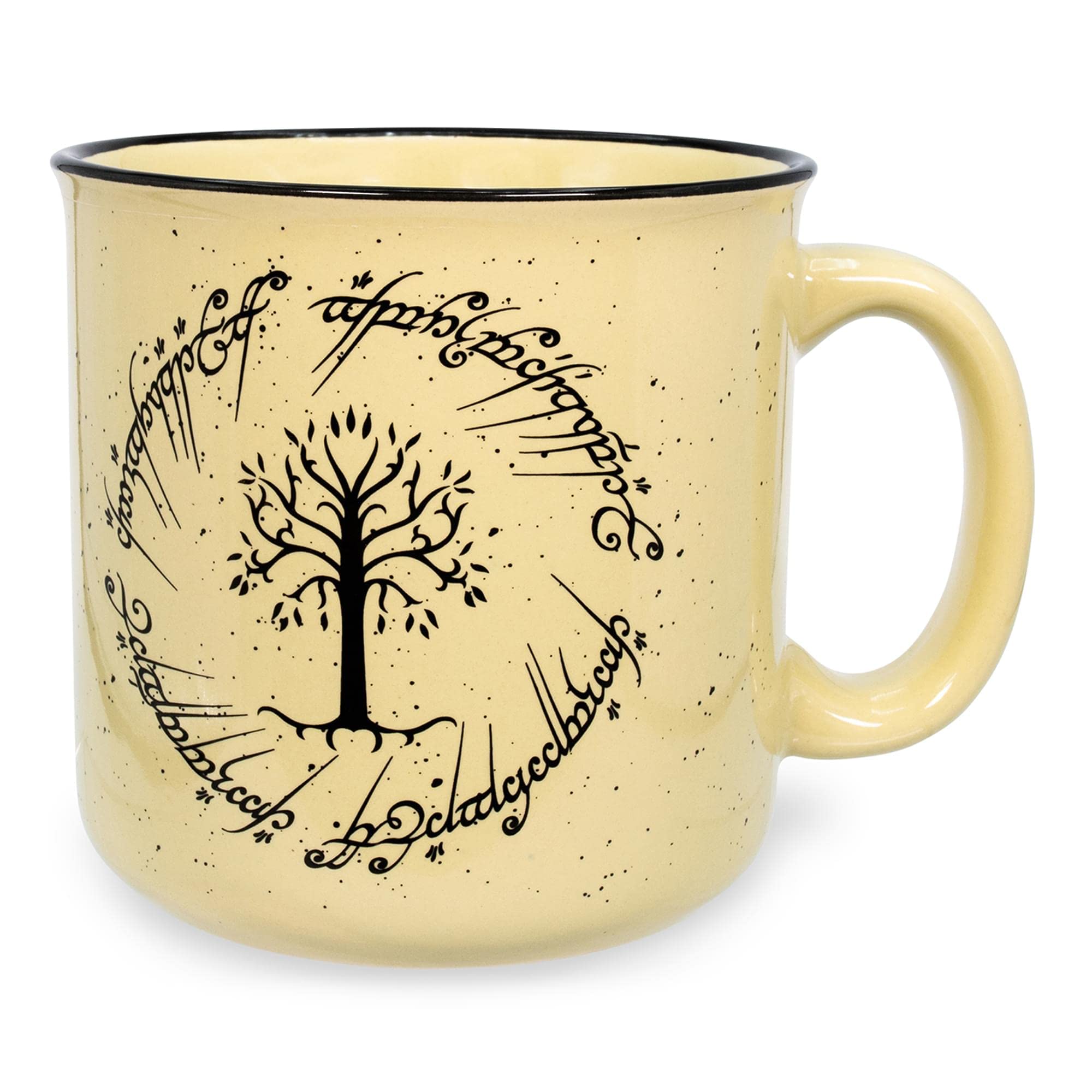 The Lord of the Rings Gondor Elven Script ceramic camper mug 20 ounce