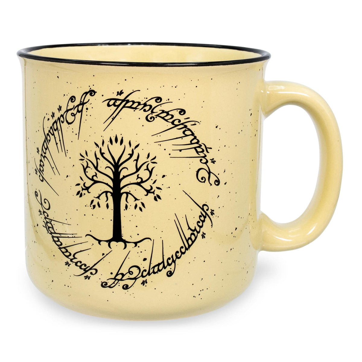 The Lord of the Rings Gondor Elven Script ceramic camper mug 20 ounce